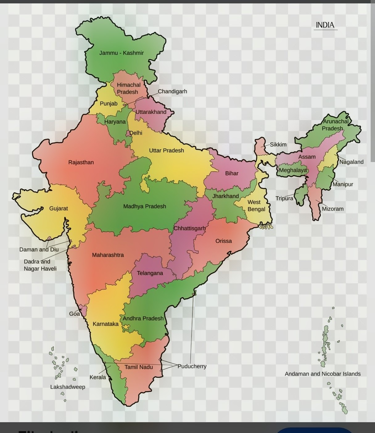 Map illustrating client reach across India