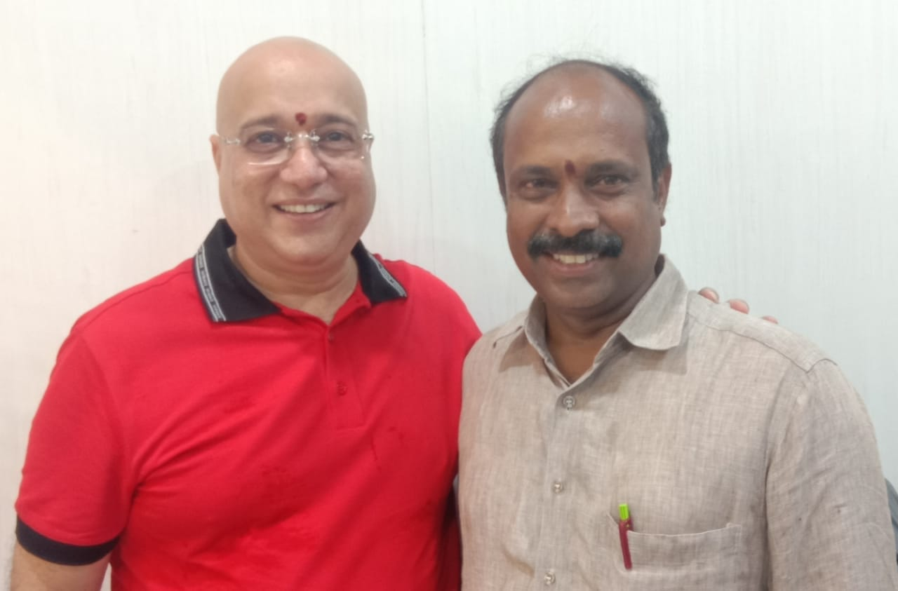 Sairam with a guest